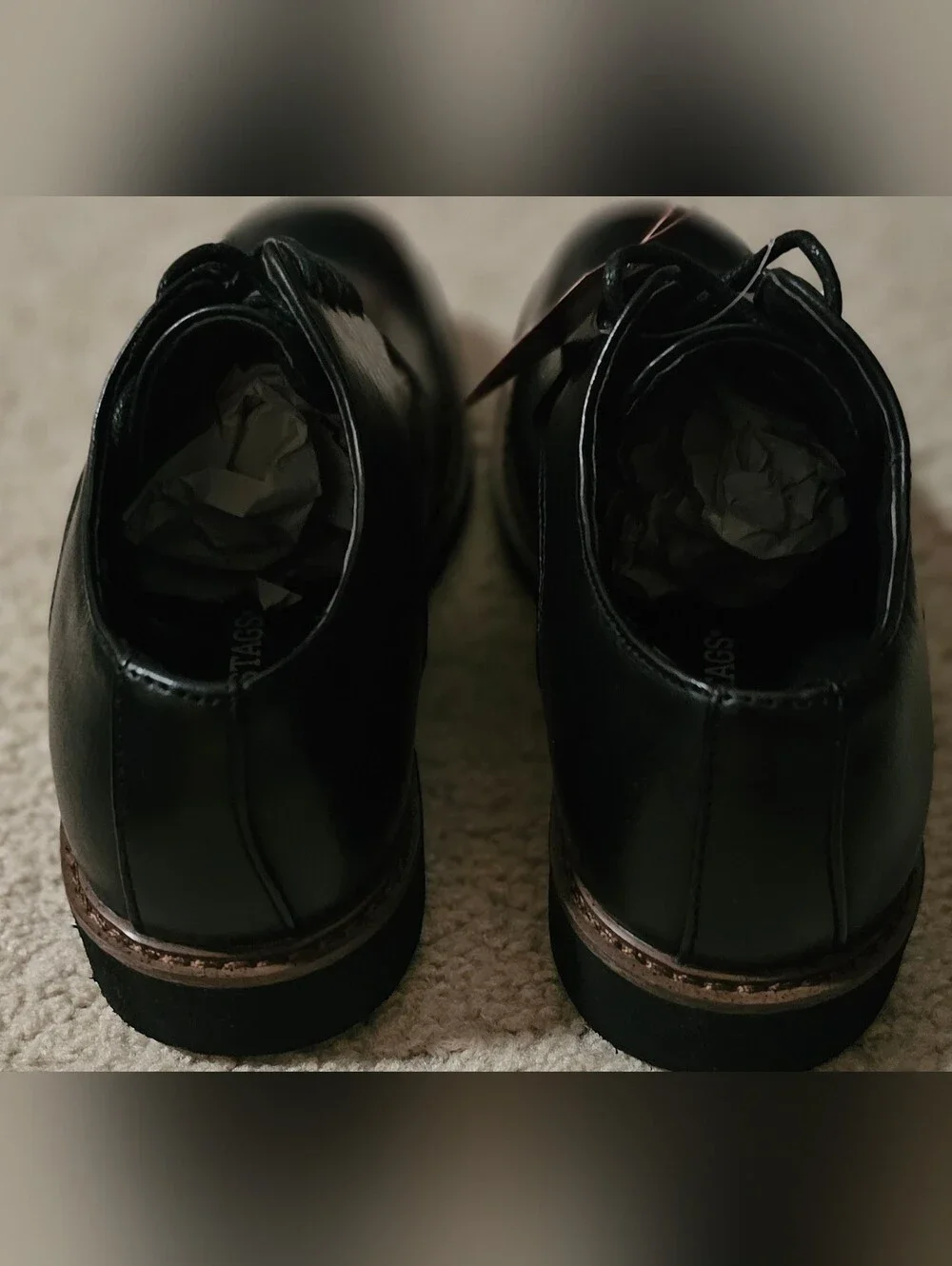 Deer Stags Boy's Size 13M Kids Black Lace-Up Dress Shoes NWT